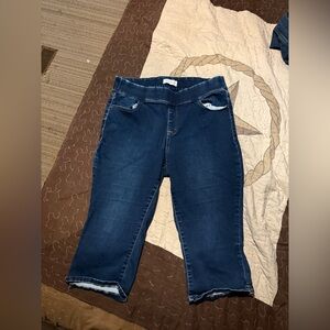 Lane Bryant Dark Blue High Rise Pull on Jegging Pedal